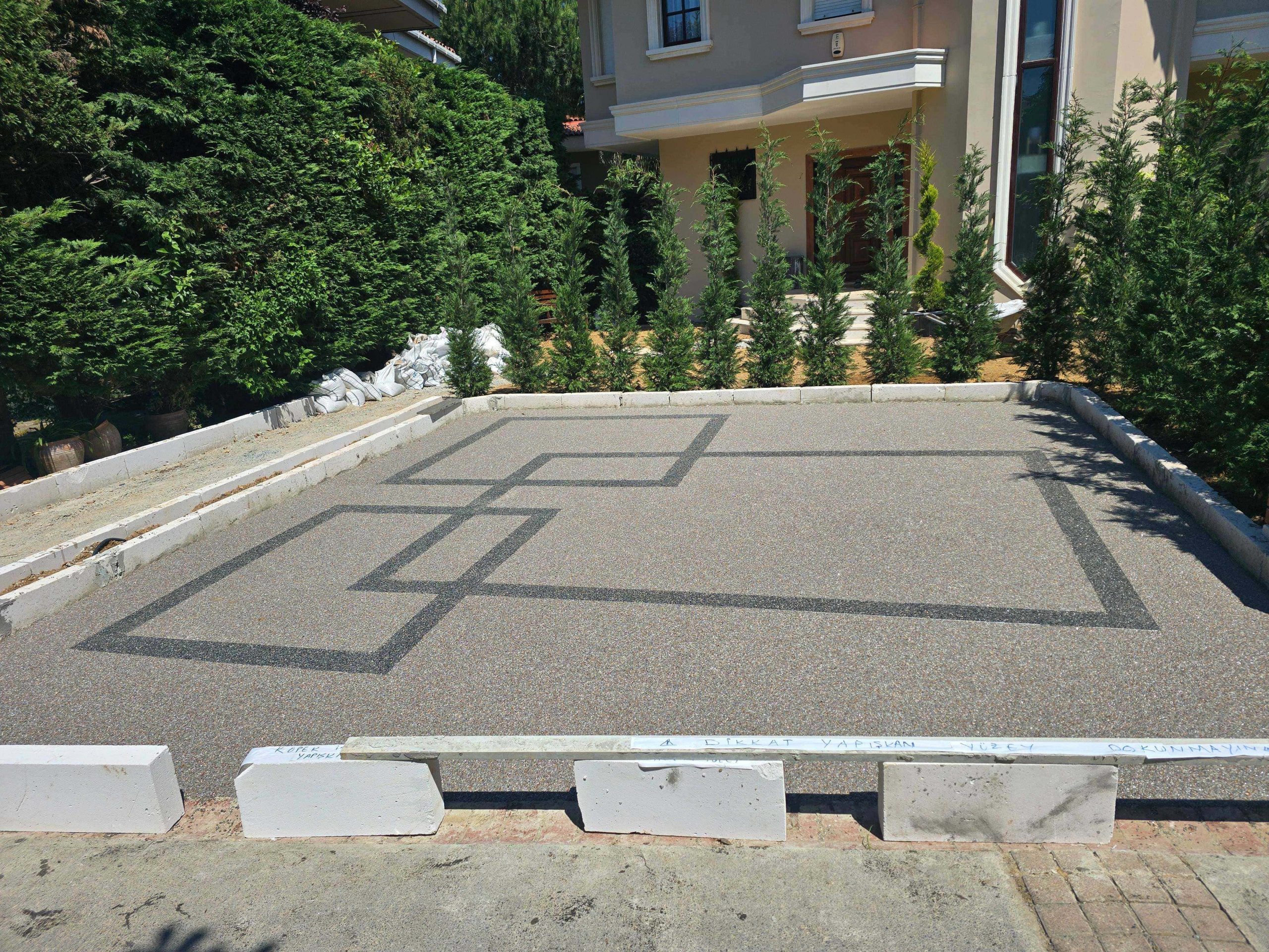 Bahçe Ve Otopark Taş Halı Uygulaması
